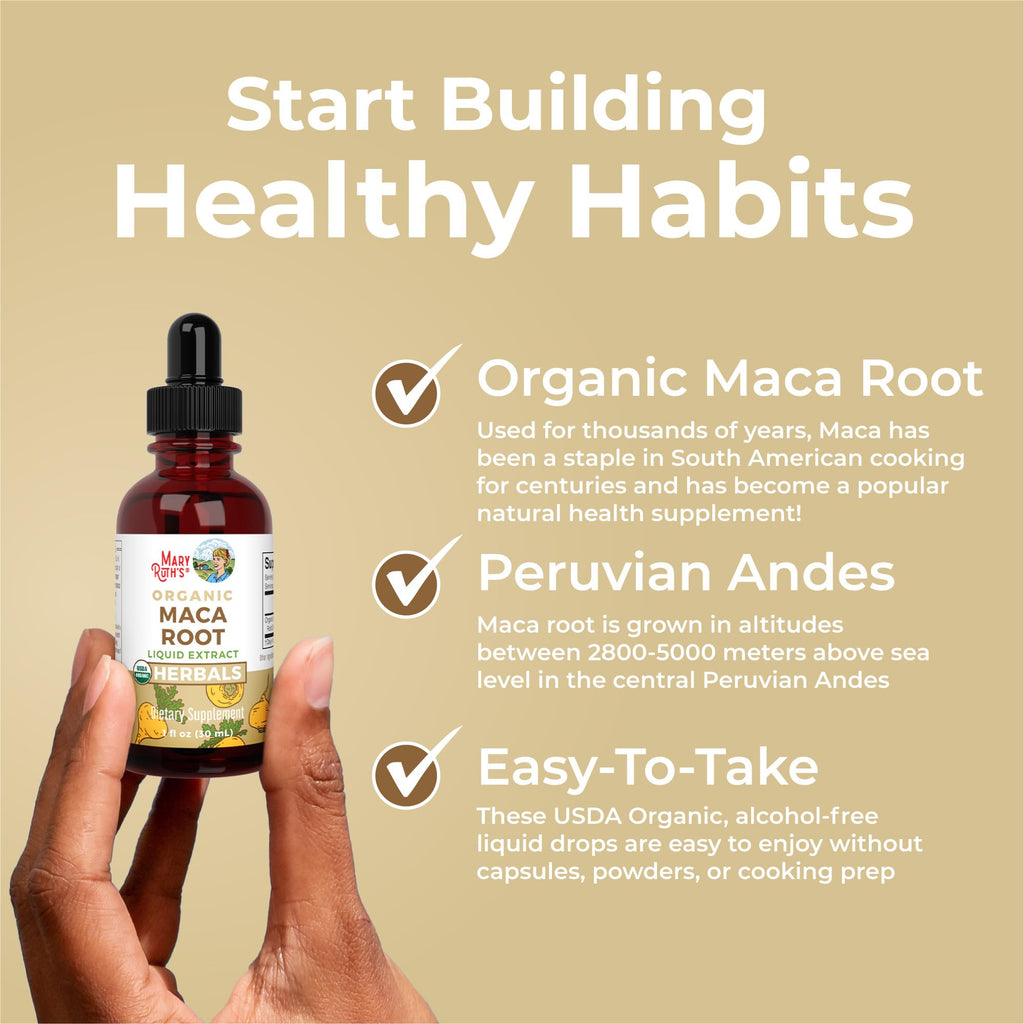 MARYRUTH'S USDA Organic Maca Root Liquid Drops - 1 Fl Oz - image 5