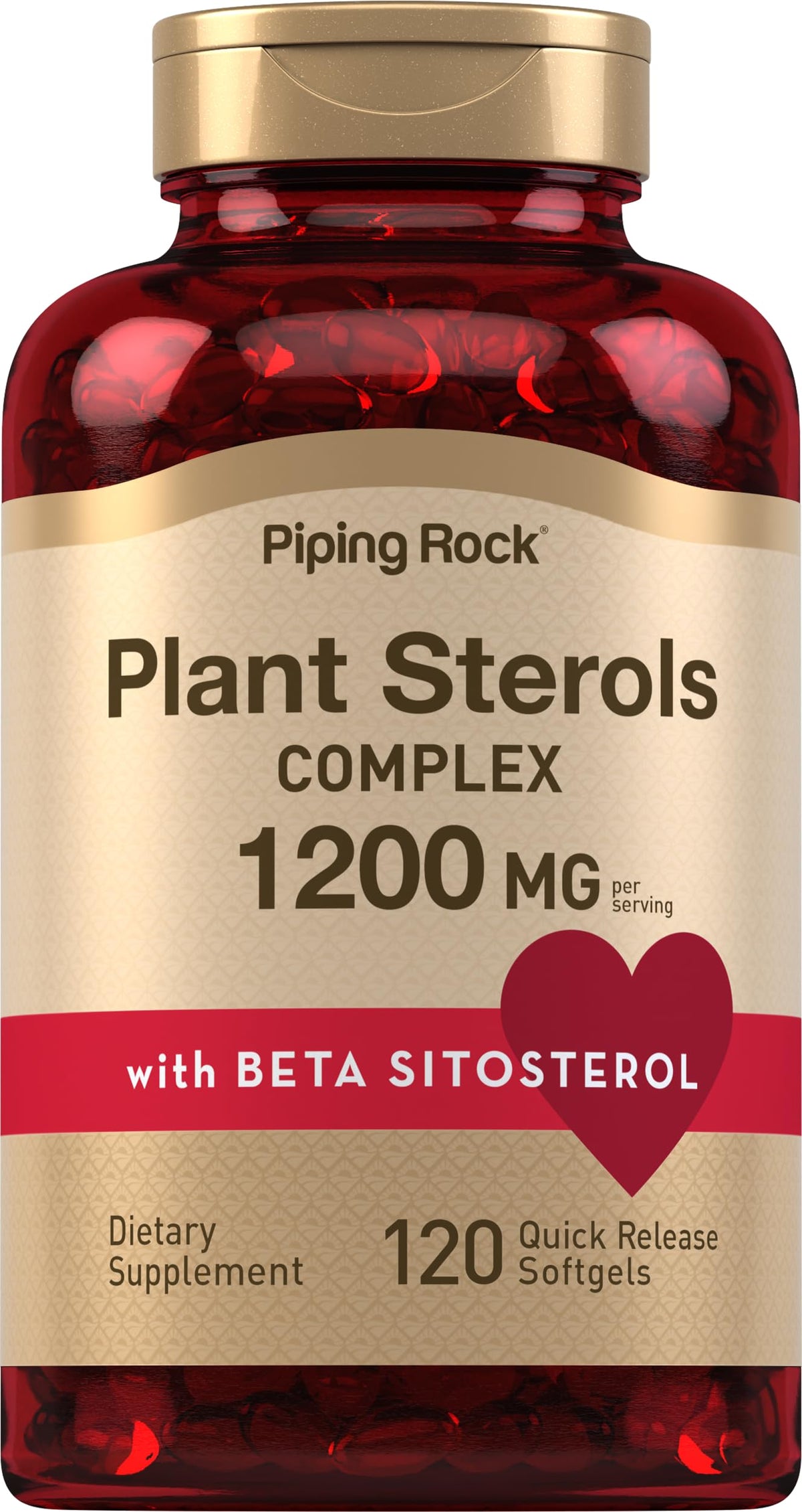 Piping Rock Plant Sterols Supplement 1200 mg - 120 Softgels