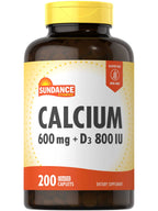 Sundance Calcium with Vitamin D3 600mg - 200 Caplets