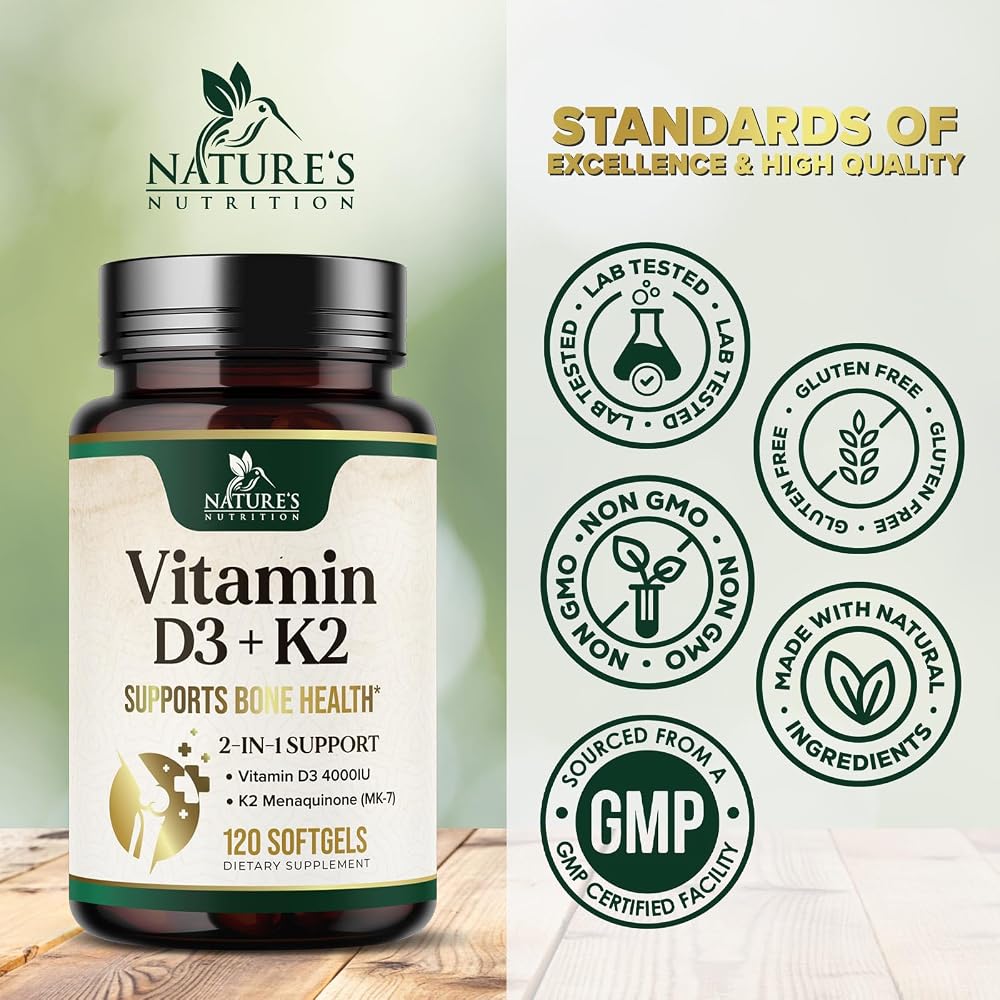Nature's Nutrition Vitamin D3 4000 IU 100mcg Per Serving - Extra