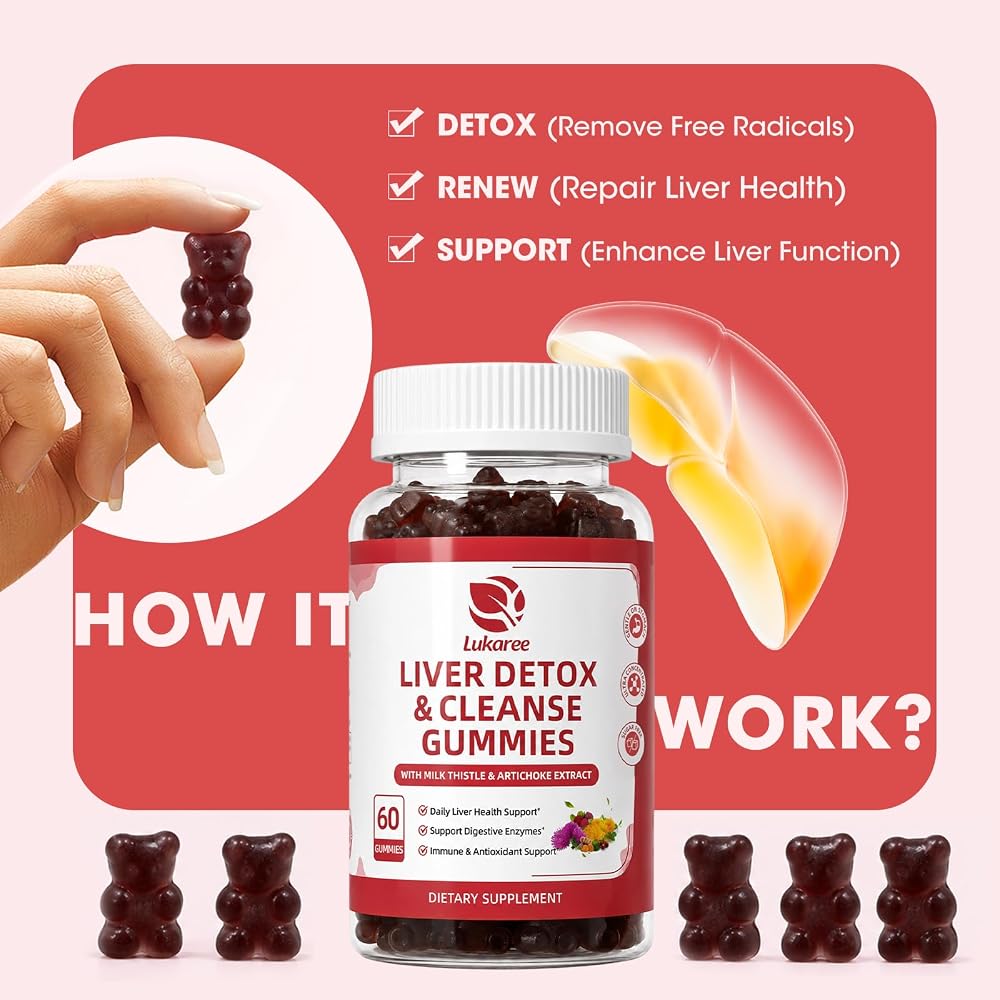 Lukaree Liver Cleanse Detox & Repair Gummies - 120 Count - image 5