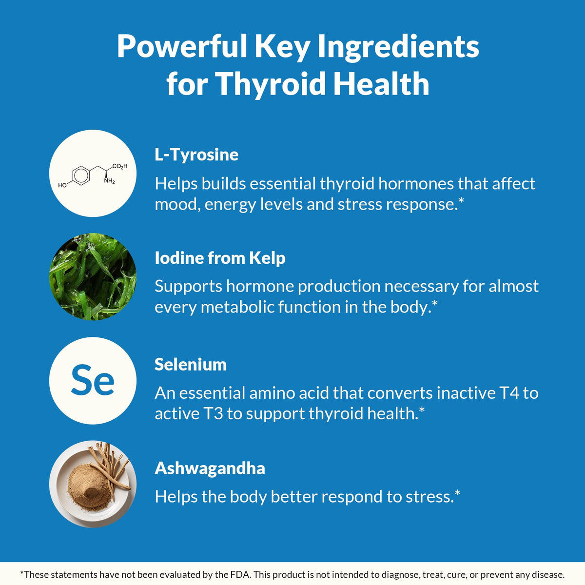 Natural Wellness Thyroid Support with Iodine & Selenium - 60 Vegetarian Capsules - image 4