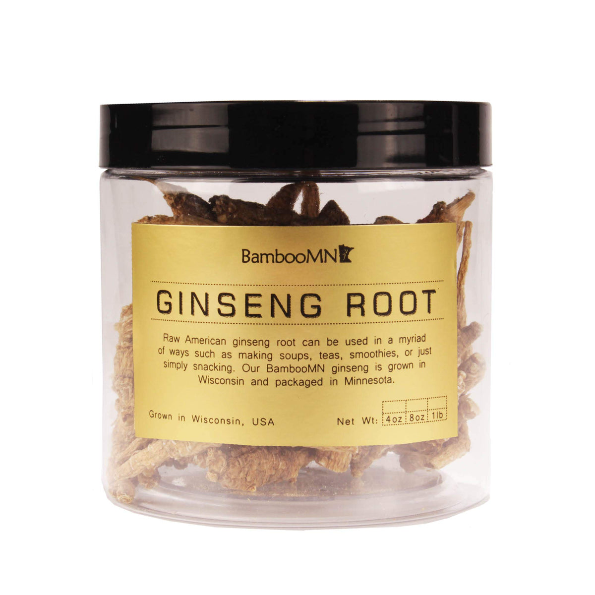 BambooMN Ginseng Root 4 Year Old American Grown Cultivated for Soups
