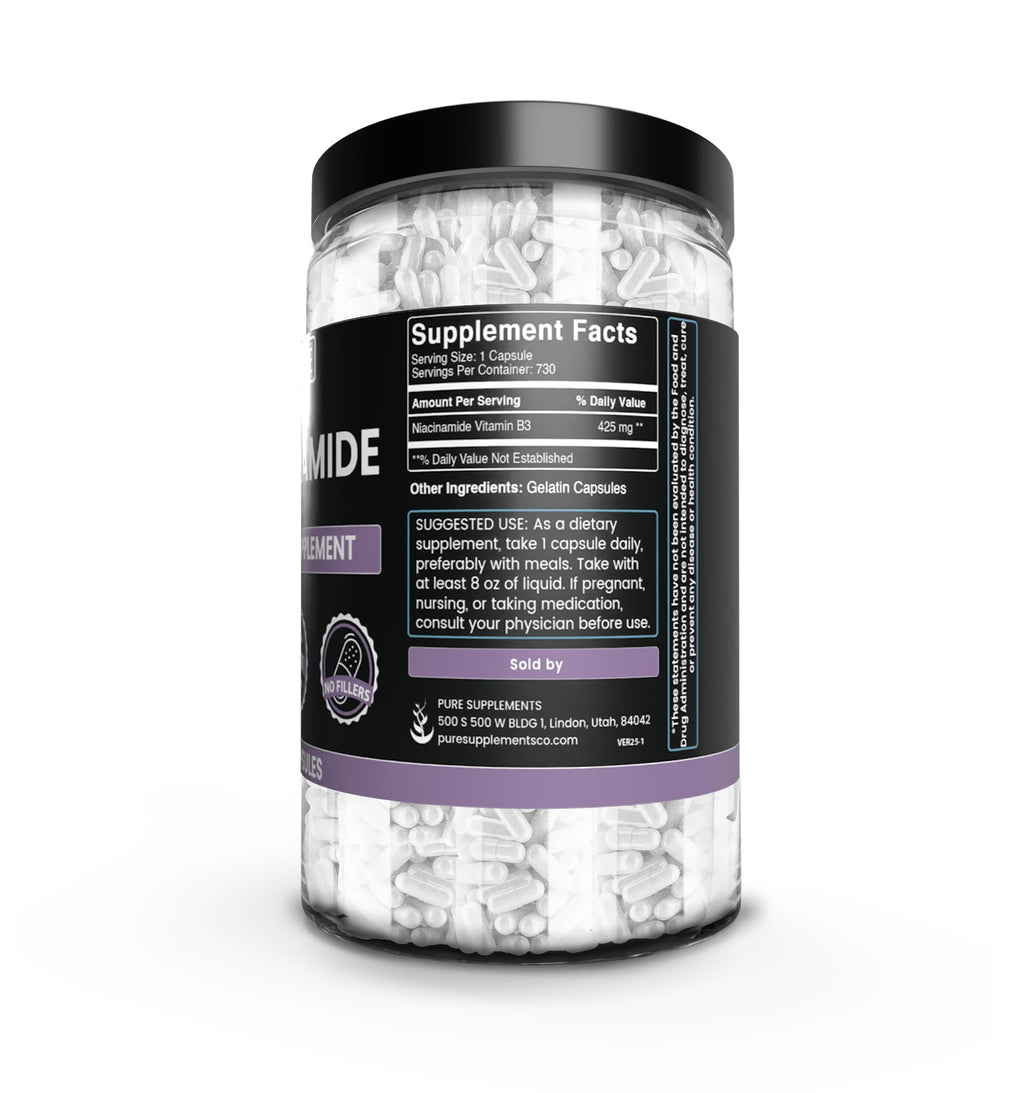 PURE ORIGINAL INGREDIENTS Niacinamide No Magnesium Or Rice Fillers