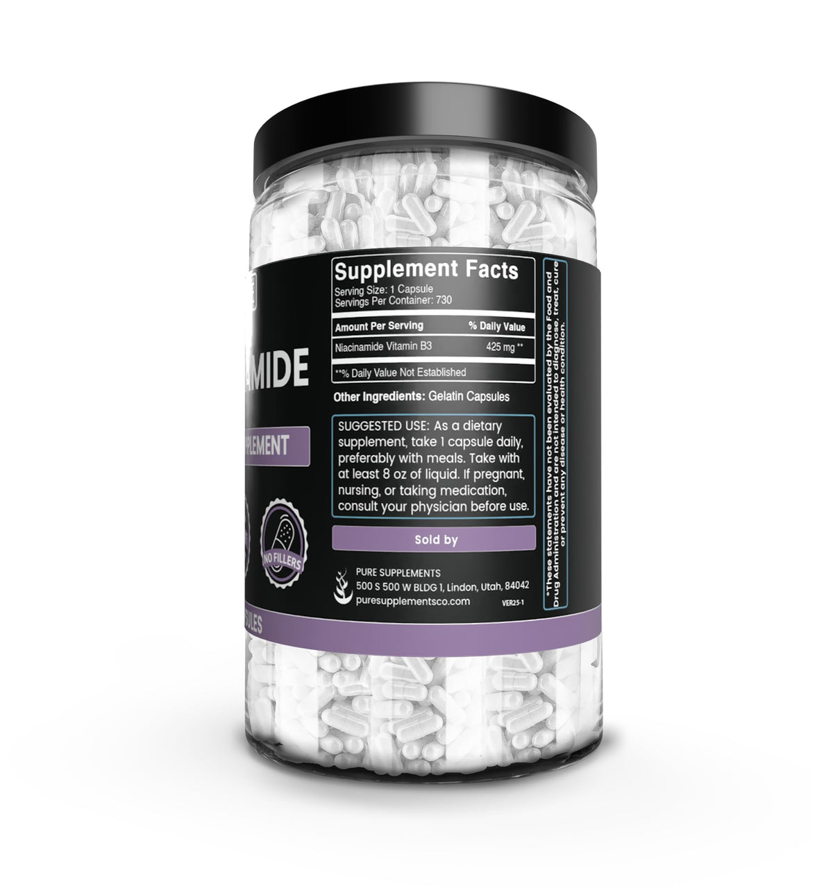 PURE ORIGINAL INGREDIENTS Niacinamide No Magnesium Or Rice Fillers