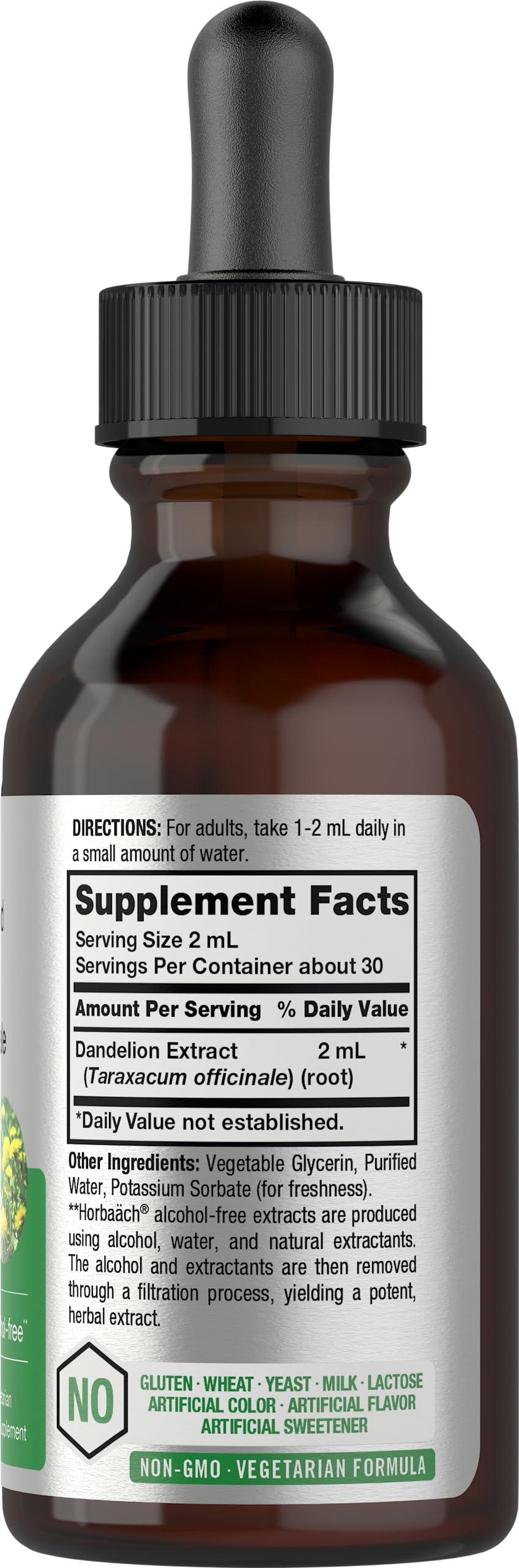 Horbäach Dandelion Root Extract Supplement - 2 fl oz - image 2