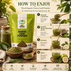 WAY 4 ORGANIC W4O Guava Leaf Powder (100% Natural & Pure)