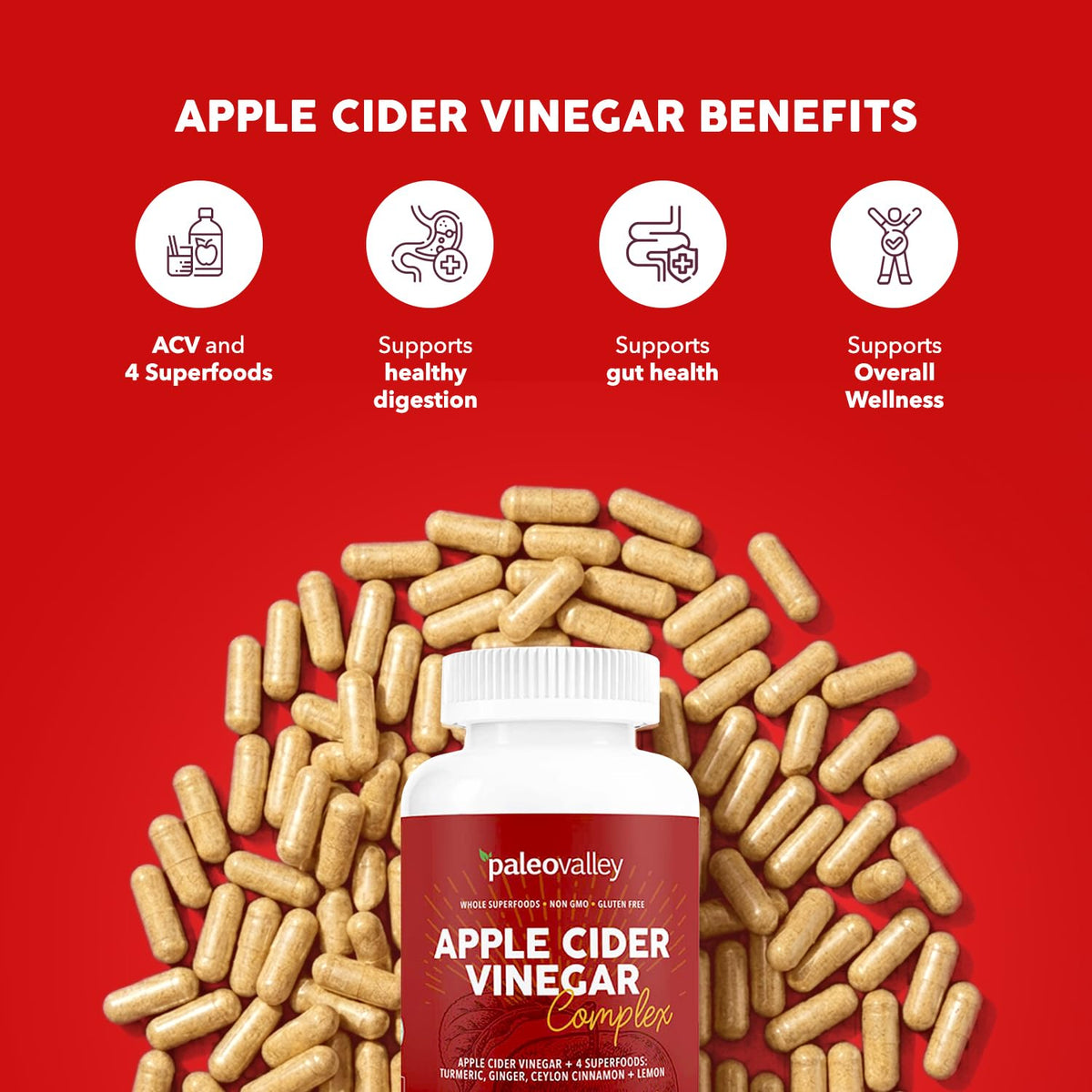 Paleovalley Apple Cider Vinegar Complex Capsules - 84 Count - image 3