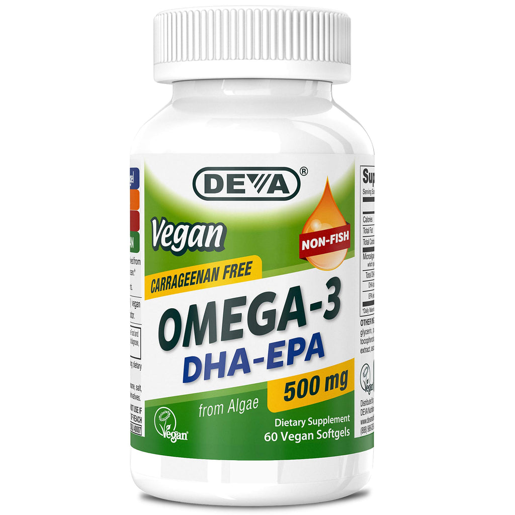 DEVA Vegan Omega-3 DHA-EPA 500mg - 60 Softgels