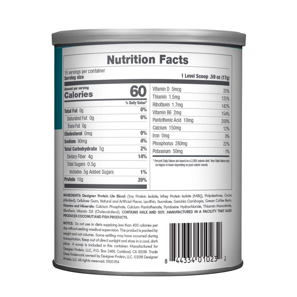 Designer Wellness, Designer Lite, Low Calorie Natural Protein