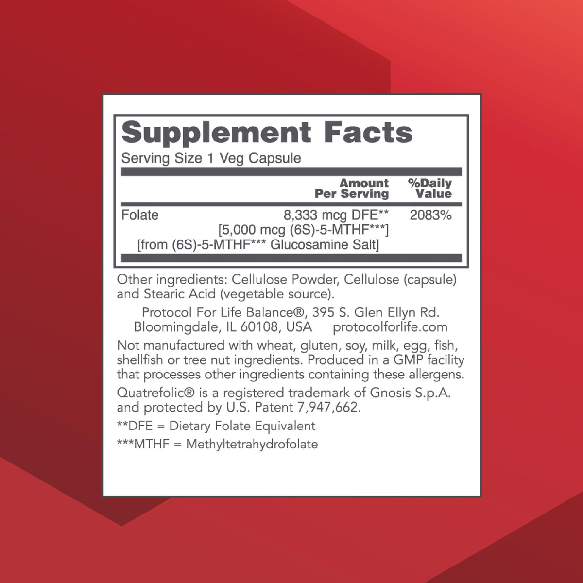 PROTOCOL FOR LIFE BALANCE VITAMIN