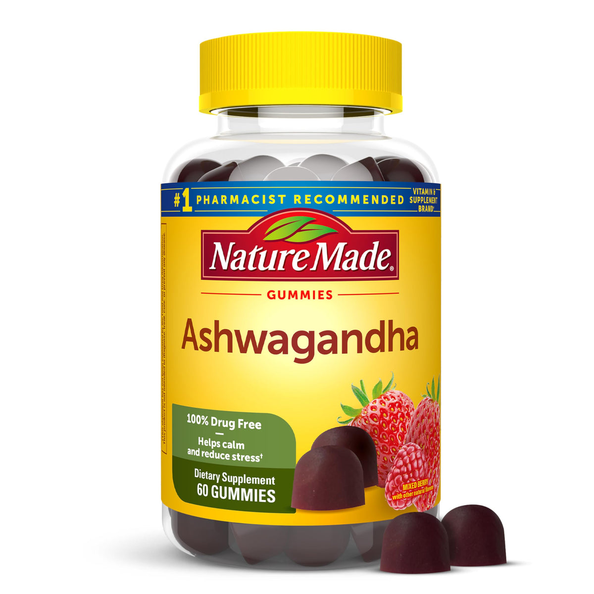 Nature Made Ashwagandha KSM-66 Gummies Stress Support - 60 Gummies