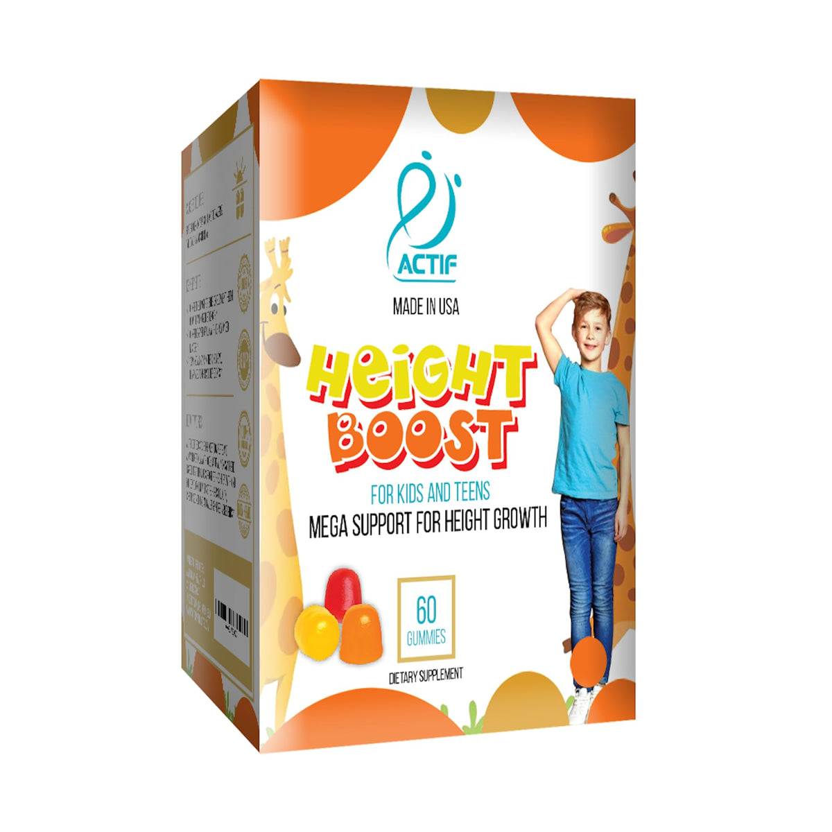 ACTIF Height Boost Mega Support Gummies for Kids & Teens - 60 Gummies - image 4