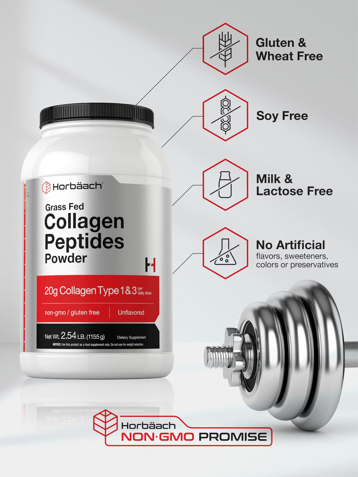 Horbäach Collagen Peptides Powder Grassfed - 40 oz - image 5