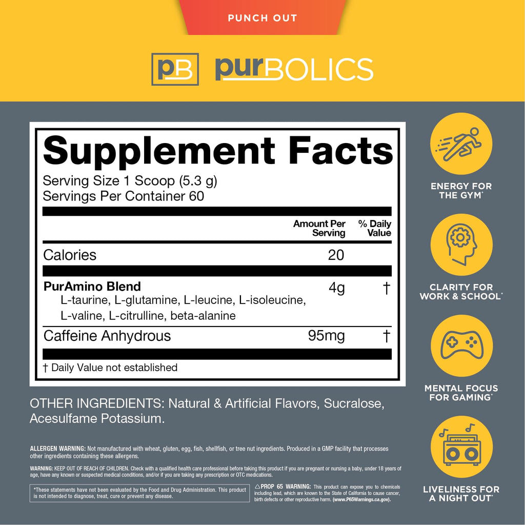 Purbolics Aminos + Energy