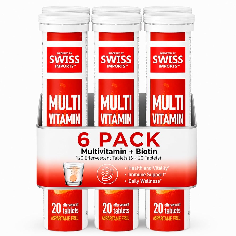 Swiss Imports Effervescent Multivitamins + Biotin for Wellness