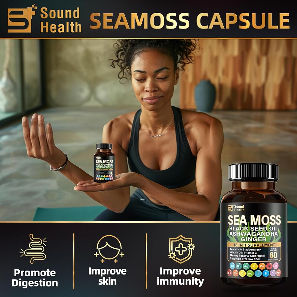 SoundHealth Irish Sea Moss & Shilajit Bundle - 120 Capsules - image 3