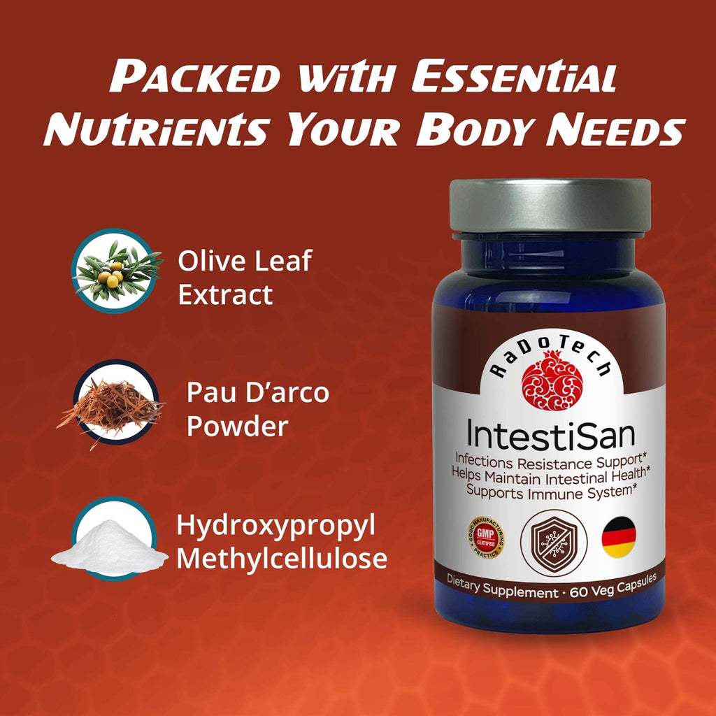 RaDoTech IntestiSan Olive Leaf Extract Immune Support - 60 Capsules - image 6