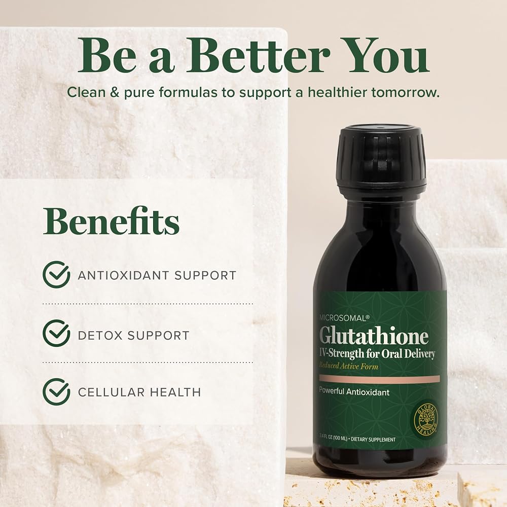 Global Healing Center Liquid Glutathione Antioxidant Support - 3.4 Fl Oz - image 4