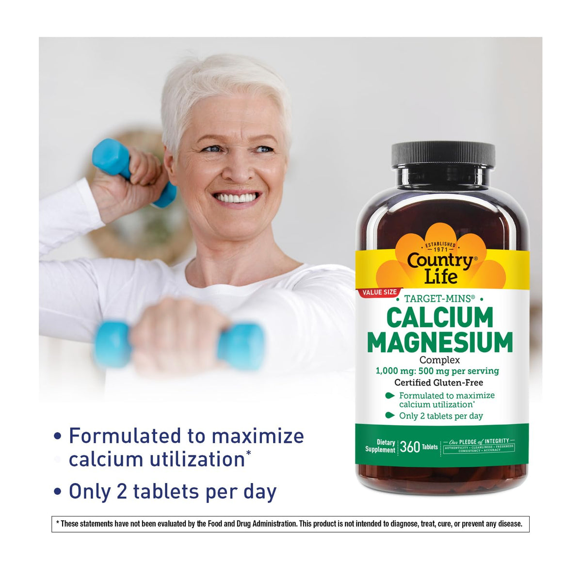Country Life Target-Mins Calcium Magnesium Complex - 360 Tablets - image 3