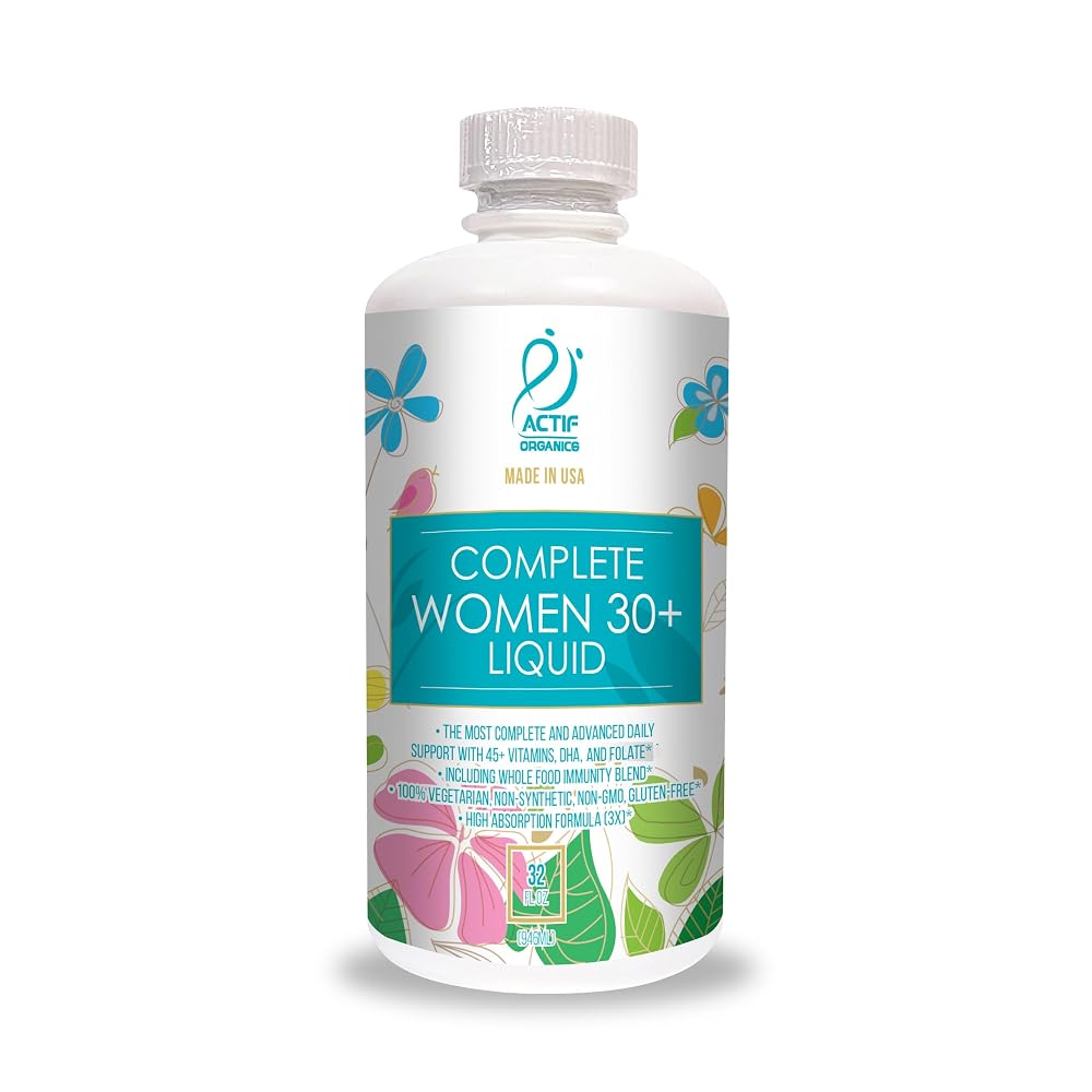 ACTIF Liquid Daily Multivitamin for Women Age 30+ - 32 Fl Oz