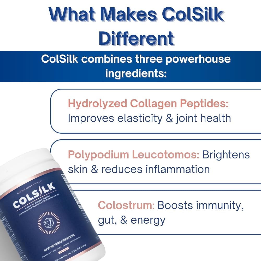 Skin Research Institute ColSilk Hydrolyzed Collagen Powder - 1 Month Supply - image 3