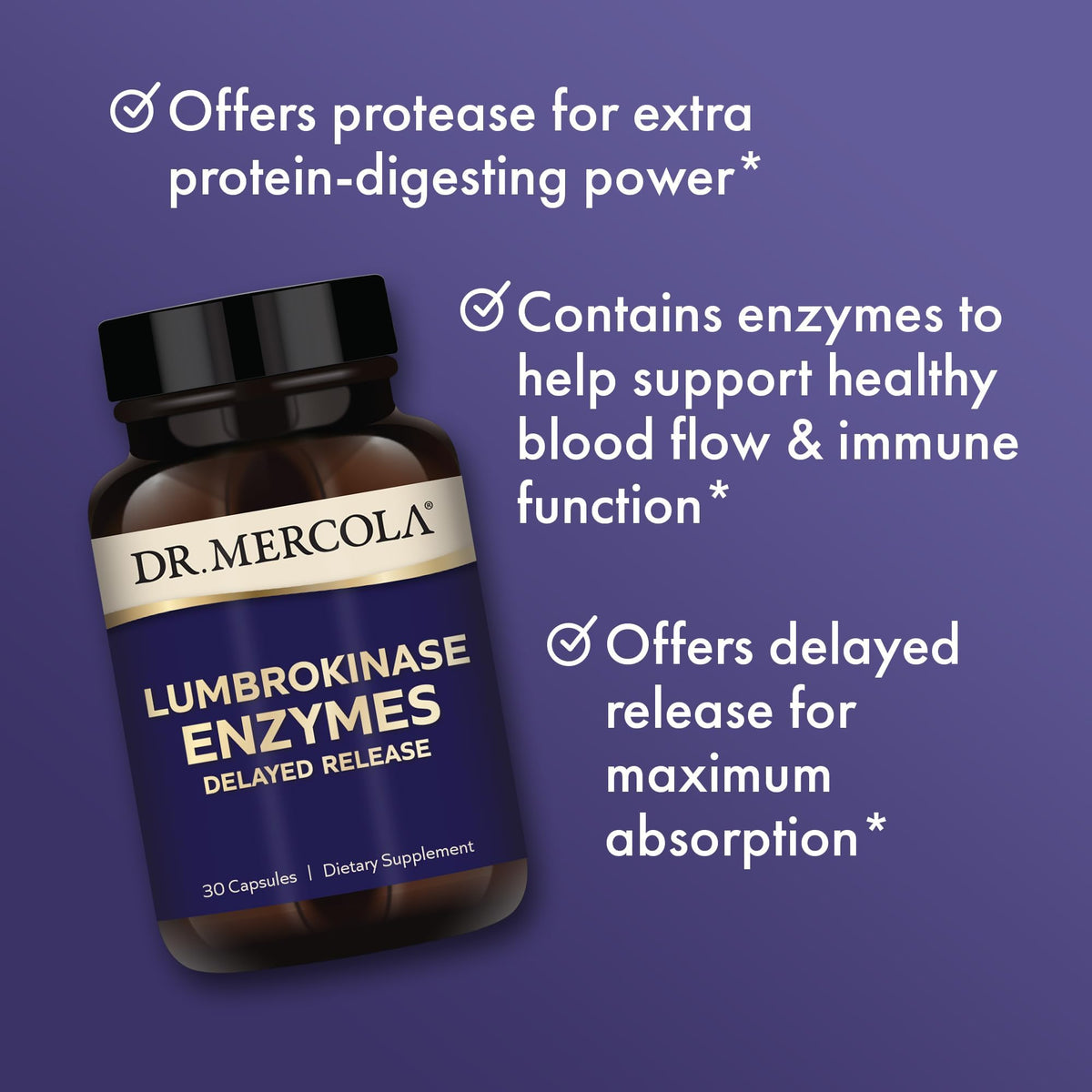 Dr. Mercola Lumbrokinase Enzymes 11 mg - 30 Capsules - image 5