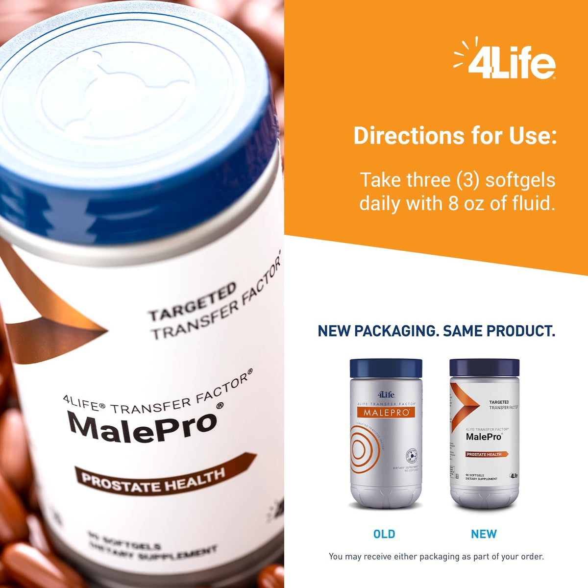 4Life Transfer Factor MalePro Prostate Support - 90 Softgels - image 5