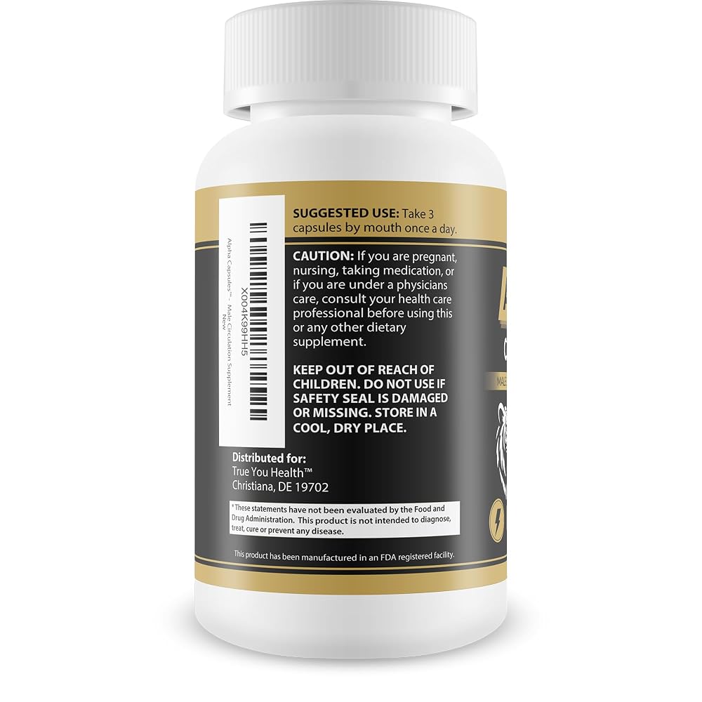 True You Health Alpha Capsules Blood Flow Supplement - 90 Capsules - image 3