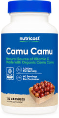 Nutricost Camu Camu 1000mg Vitamin C Capsules - 120 Capsules