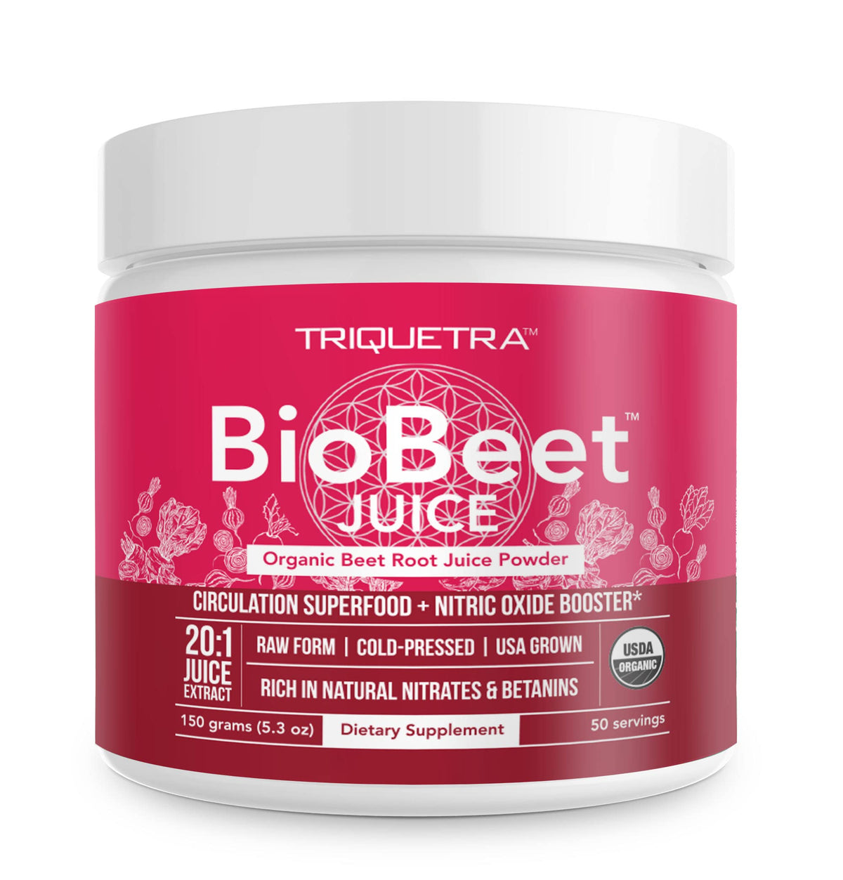 Triquetra Health BioBeet® Max Strength Beet Root Juice Powder