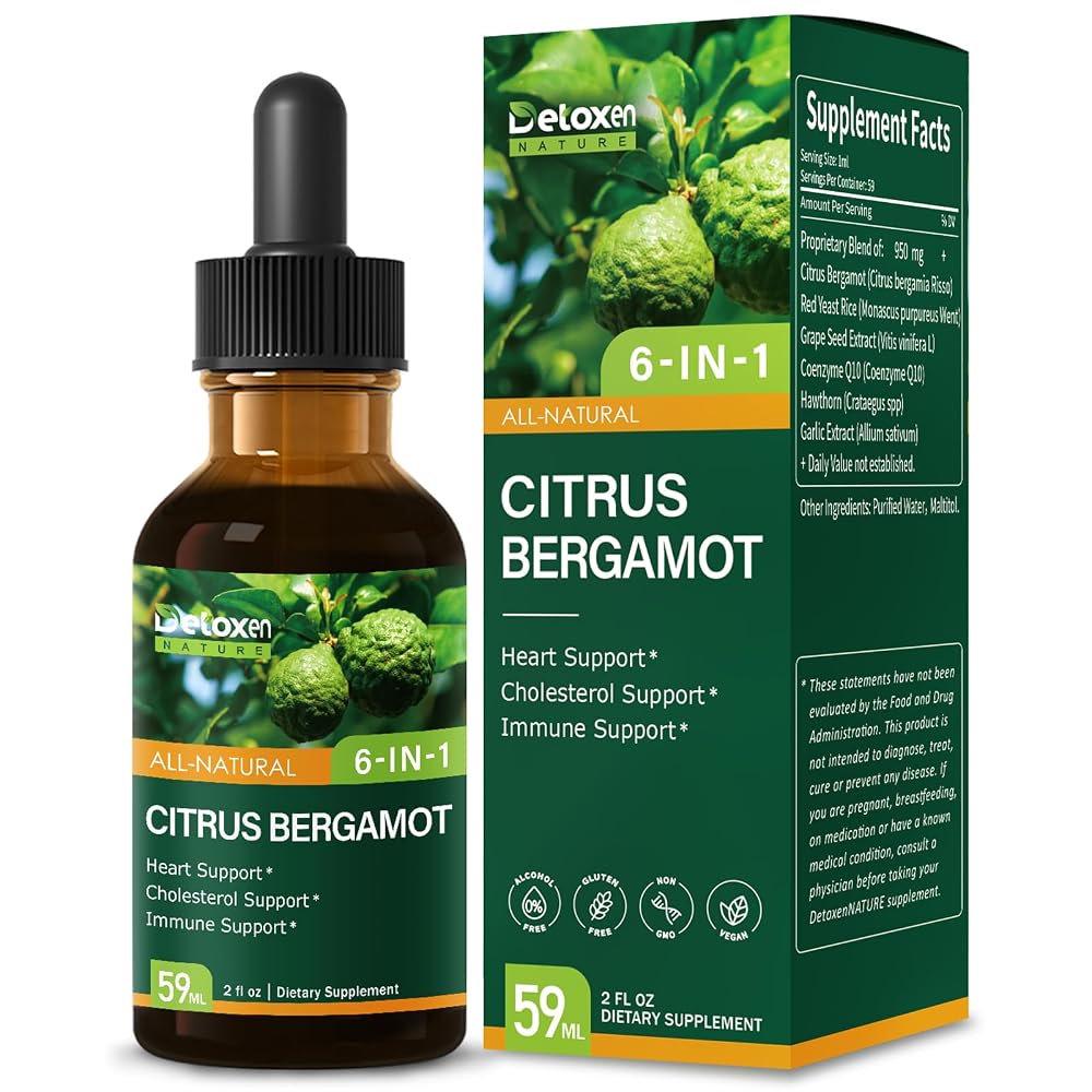 DetoxenNATURE Citrus Bergamot Exrtact Supplement for High Cholesterol.