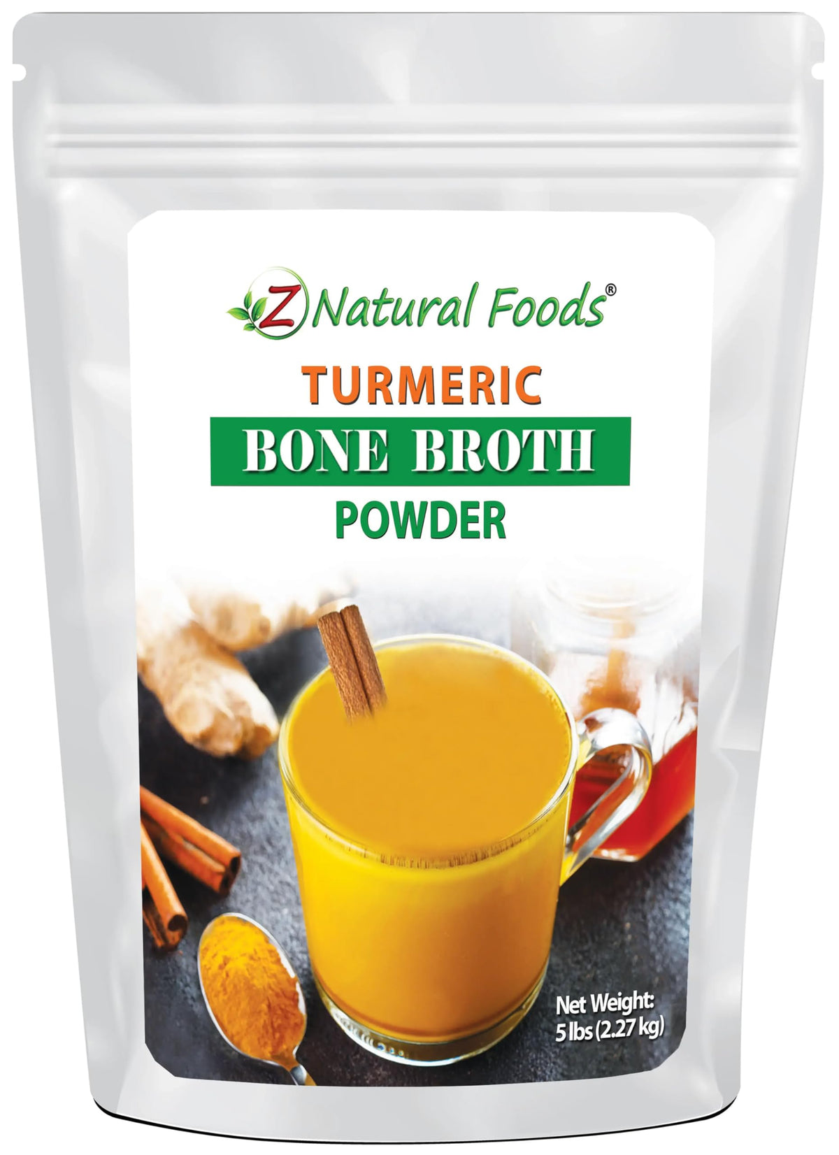 Z Natural Foods Bovine Bone Broth Powder Turmeric - 5 lb
