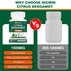 NICMIN Citrus Bergamot 1500mg Supplement Bone Health - 120 Capsules - image 3
