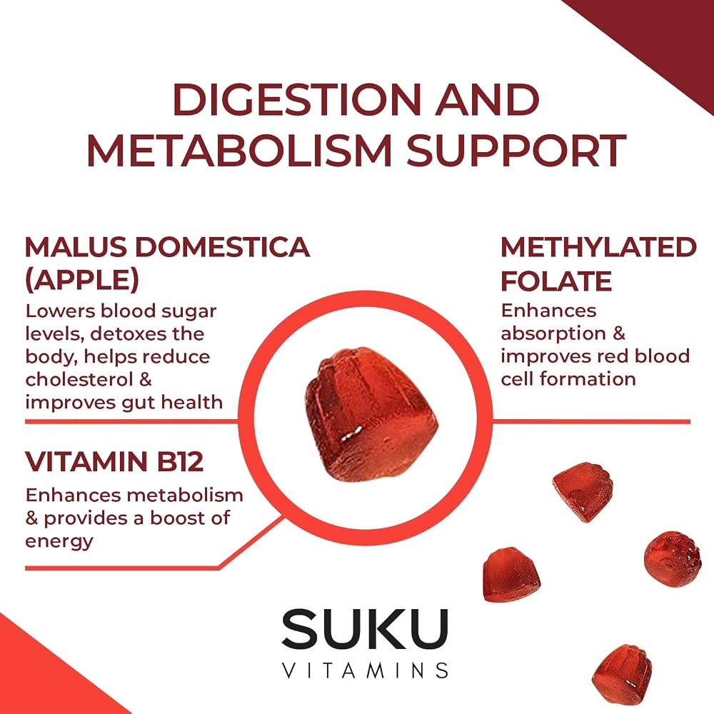 SUKU Apple Cider Vinegar Gummies with Mother, Sugar Free - 50 Gummies - image 6