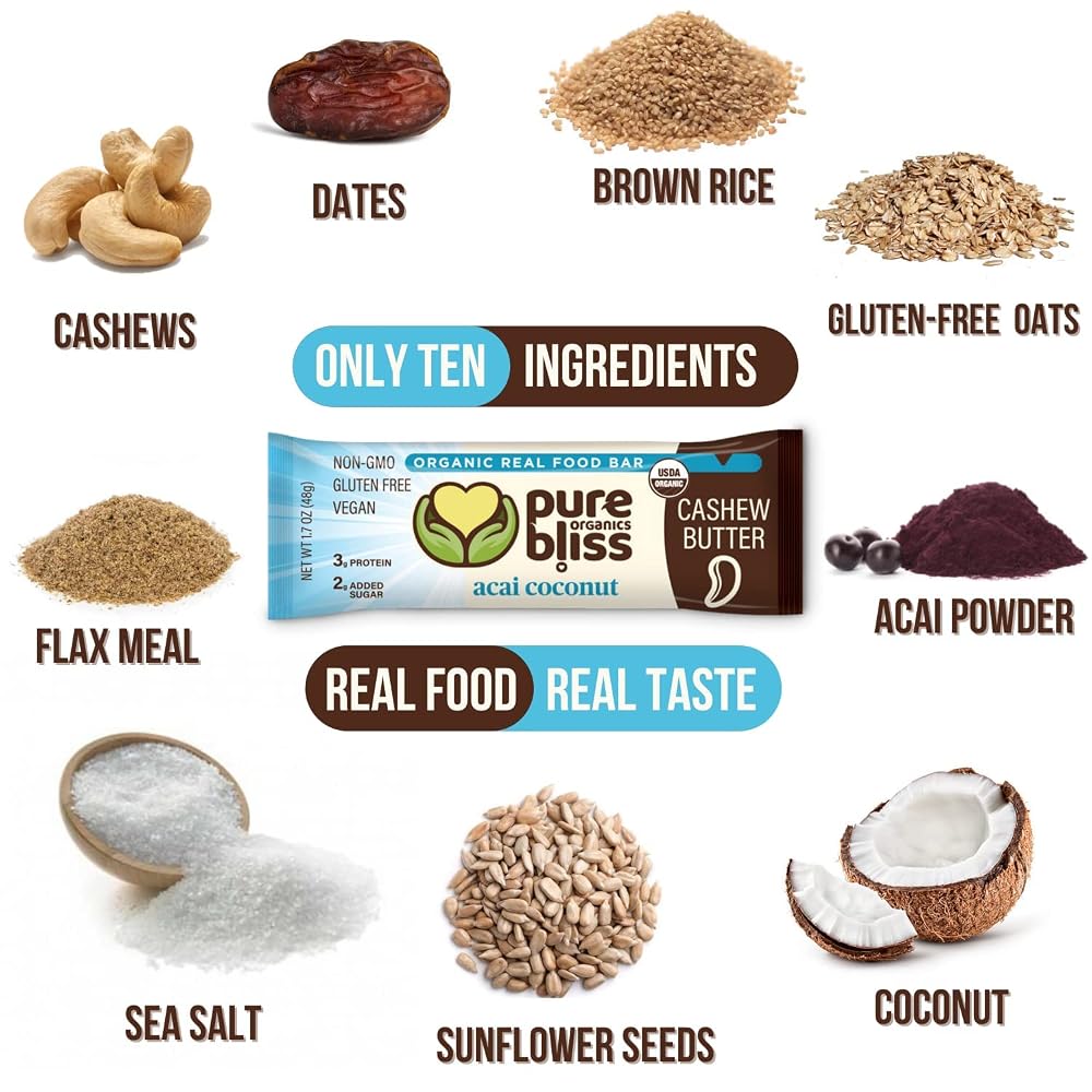 Pure Bliss Organics Acai Coconut Real Food Bar - 12 Pack - image 5