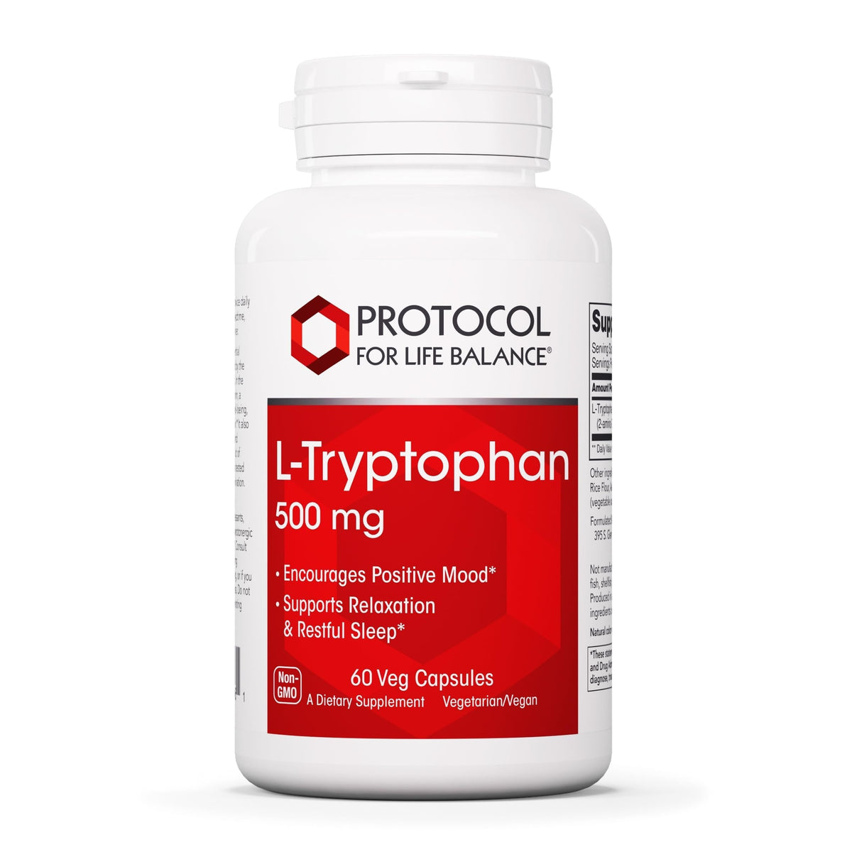 PROTOCOL FOR LIFE BALANCE L-Tryptophan 500mg Stress Relief