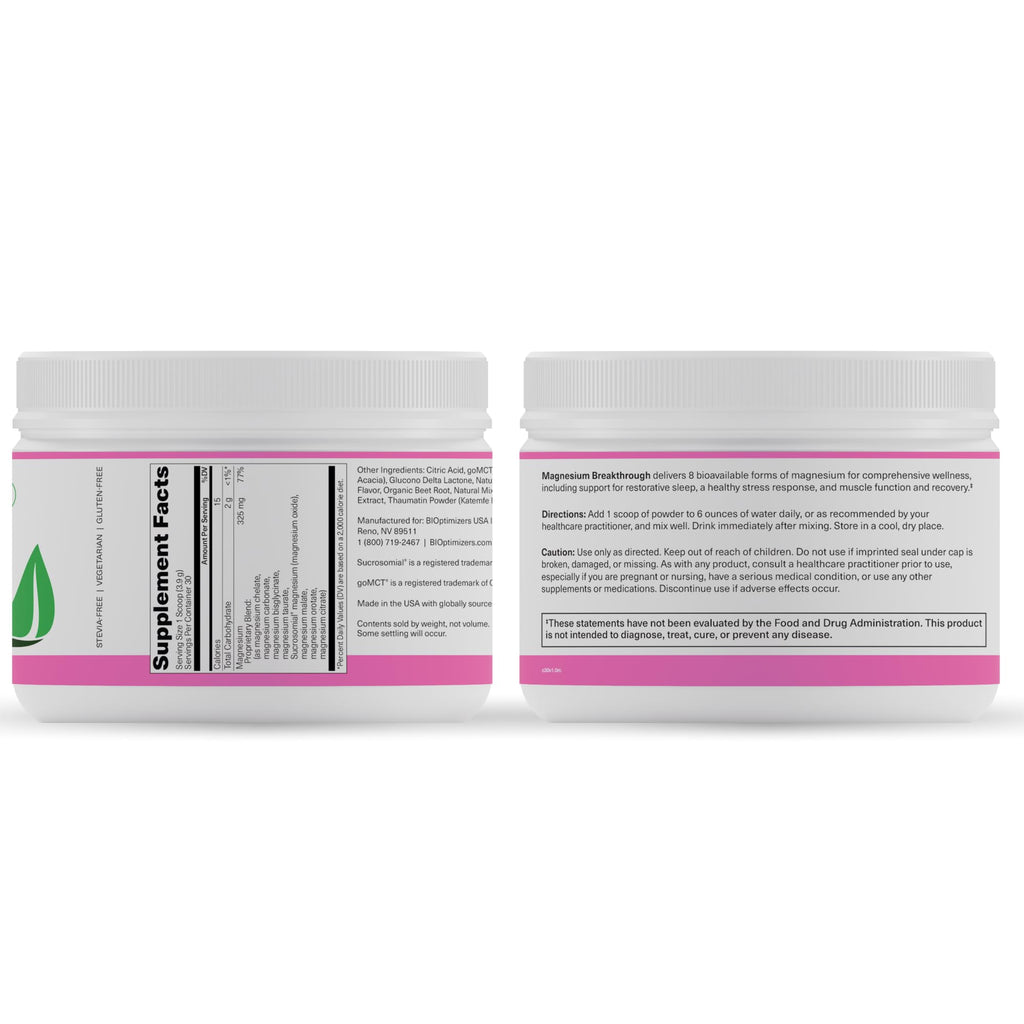 BIOptimizers Magnesium Drink Raspberry Lemon - 30 Servings - image 10