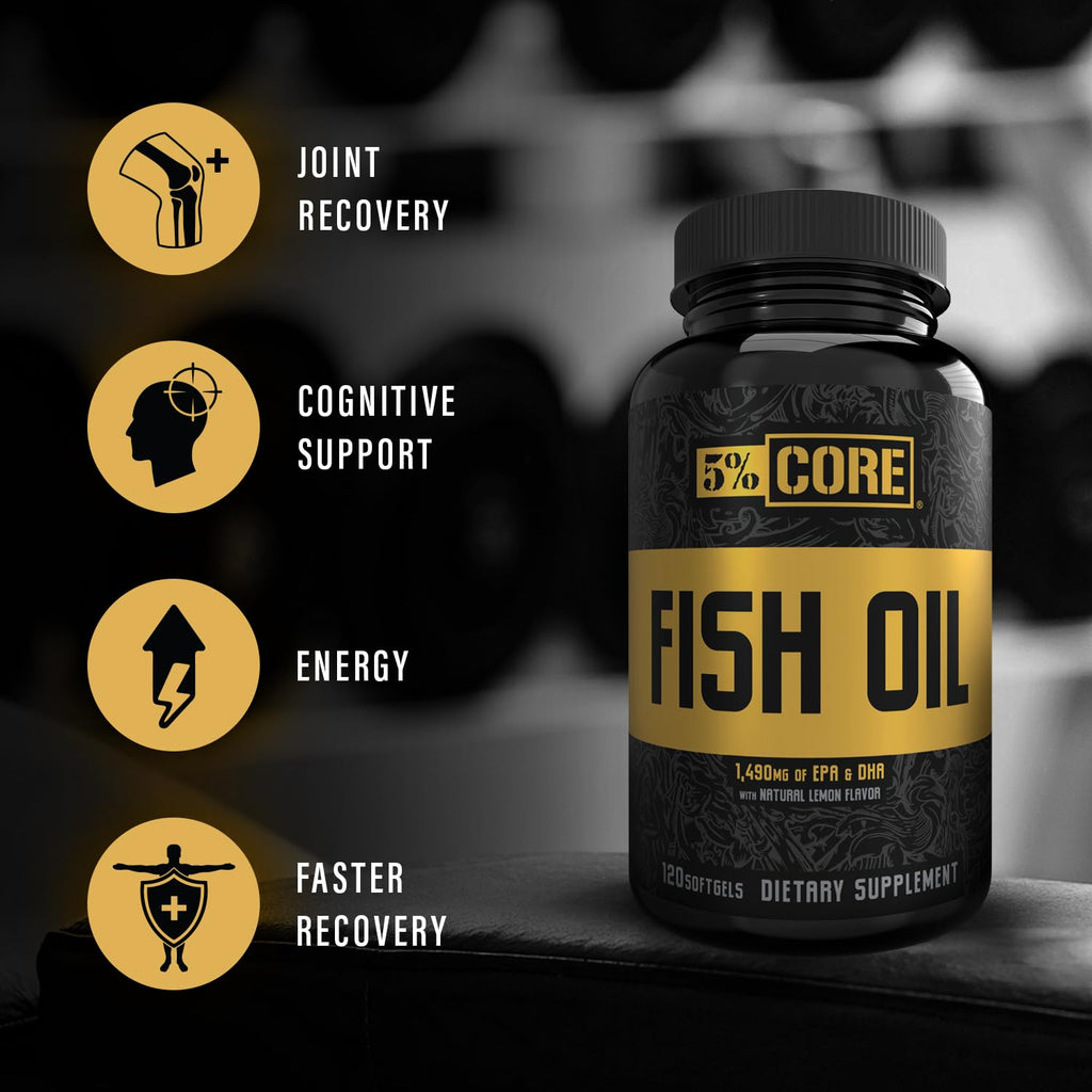 5% Nutrition Core Fish Oil Omega 3 EPA DHA 2500 mg - 120 Capsules - image 4