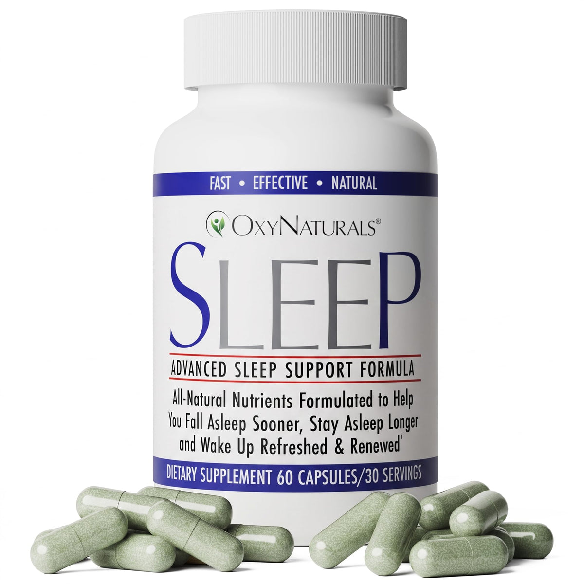 OxyNaturals Natural Sleep Aid with Melatonin 2.5mg - 35 Capsules
