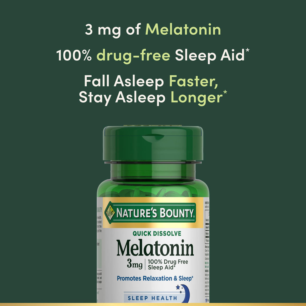 Nature's Bounty Melatonin 3mg Sleep Support - 120 Tablets - image 3