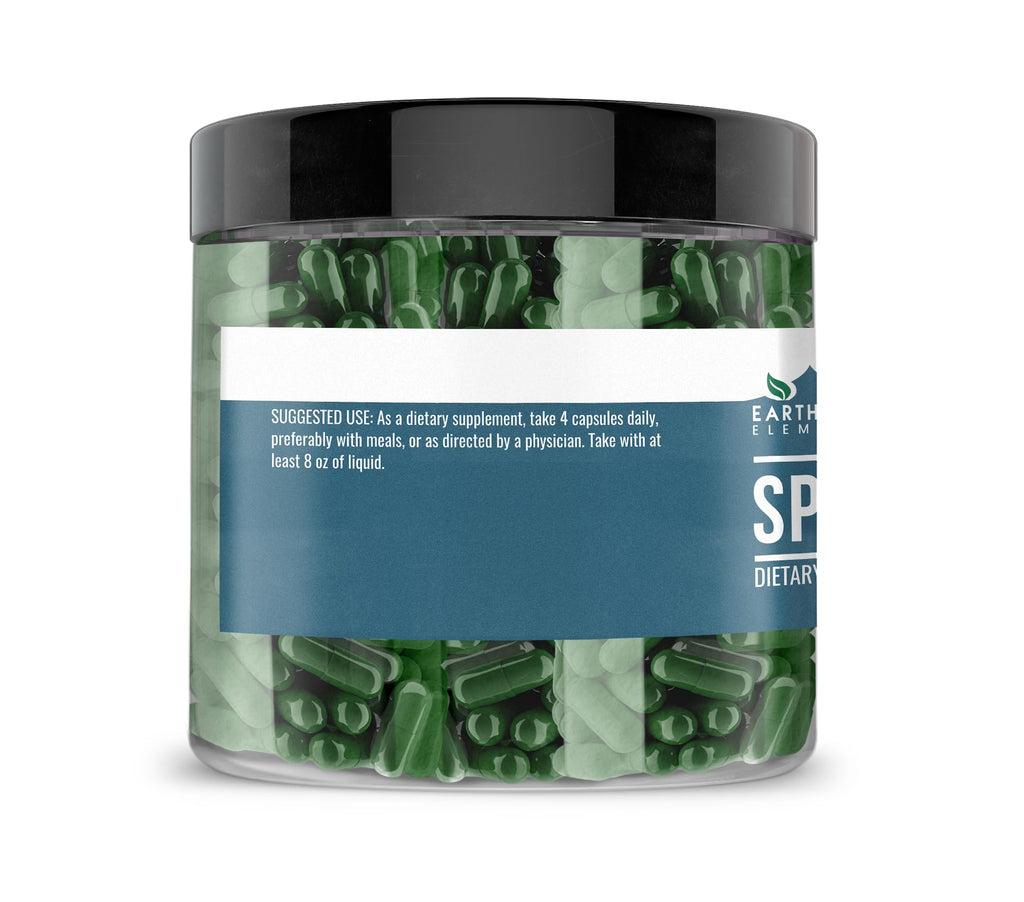 Earthborn Elements Spirulina Pure & Undiluted - 200 Capsules - image 3
