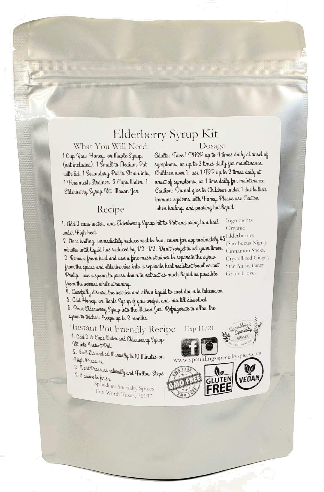 Hard Velvet Organic Elderberry Syrup Kit - 3.6 Ounce - image 2