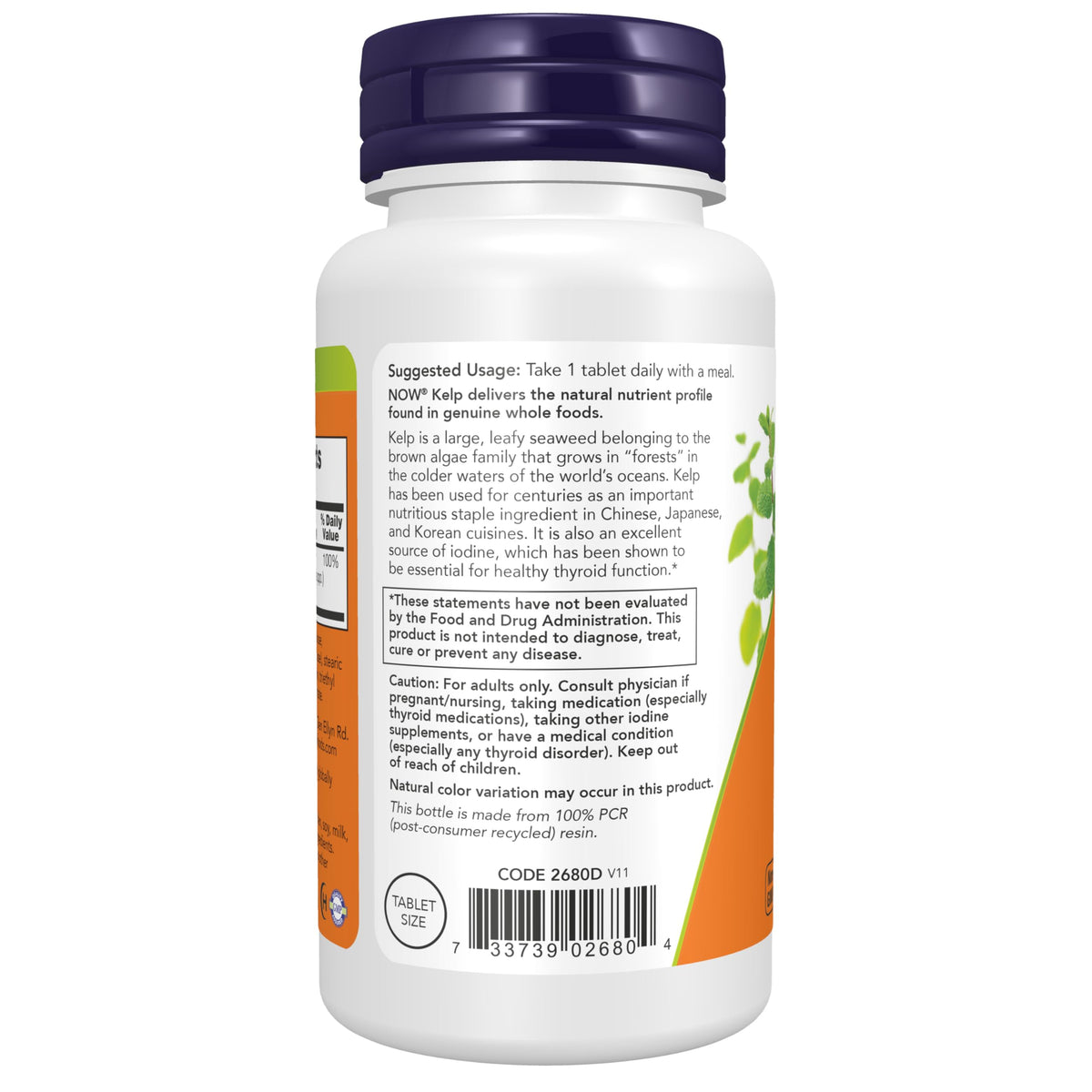 NOW Kelp 150mcg Iodine Tablets - 200 Count - image 3