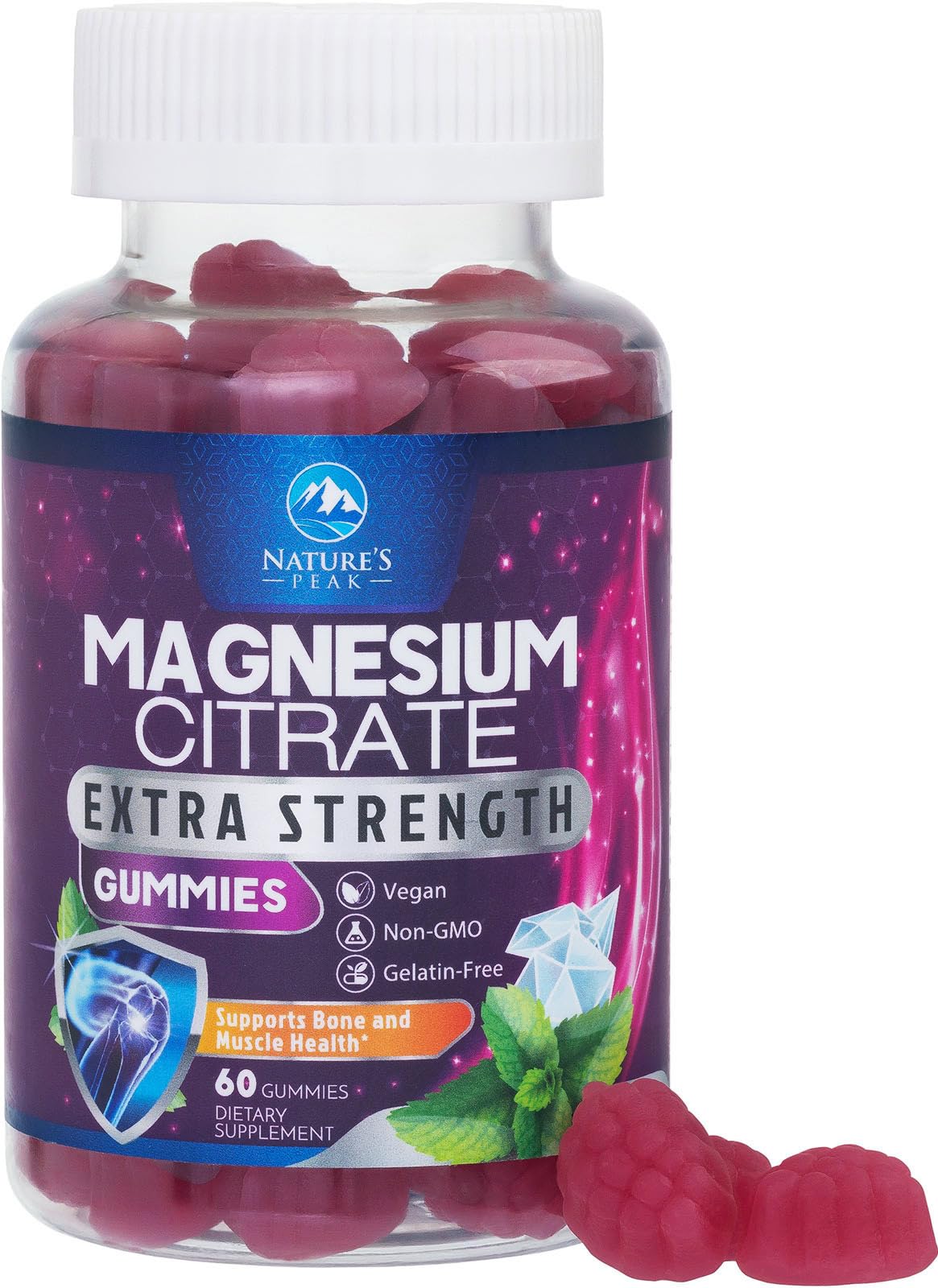 Nature's Peak Magnesium Citrate Gummies - High Absorption Magnesium