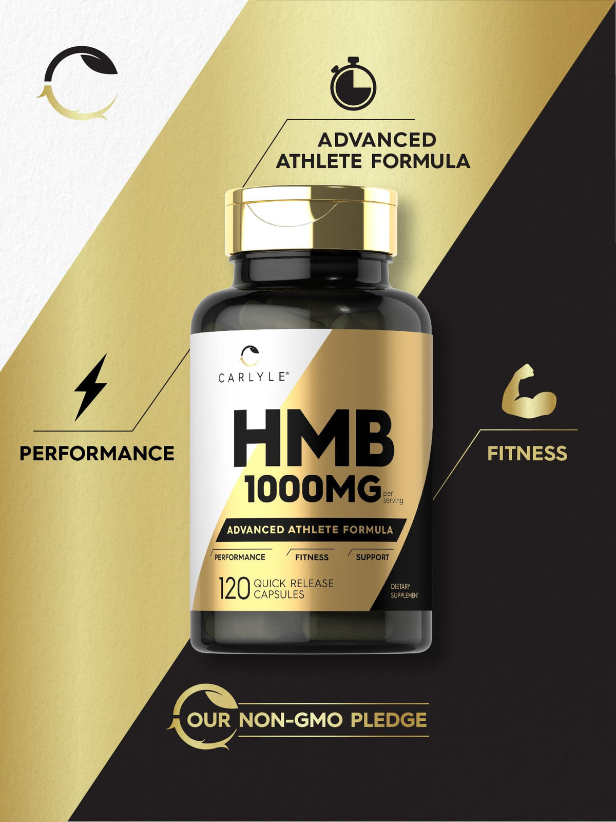 Carlyle HMB Supplement for Men & Women 1000 mg - 120 Capsules - image 4