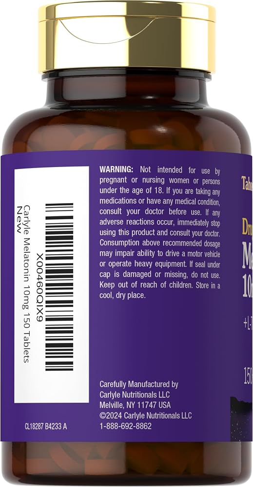 Tahoe Nutritionals Melatonin 10mg with L-Theanine - 150 Tablets - image 3