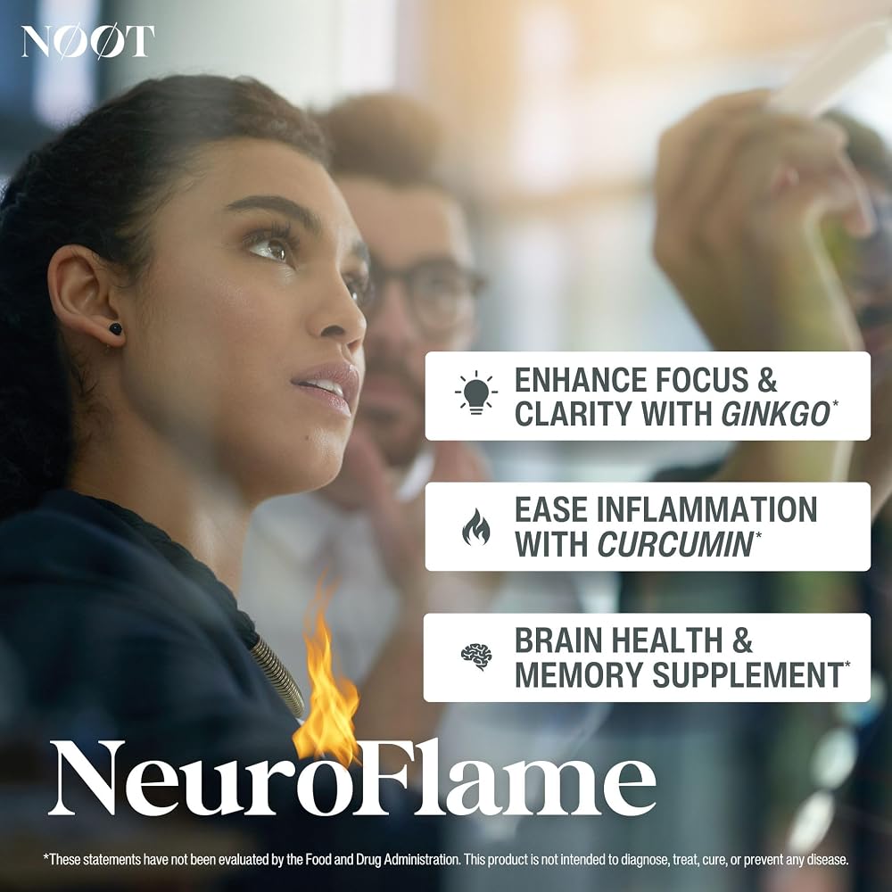 NØØT Neuro Flame Ginkgo Biloba Brain Supplement - 60 Capsules - image 2