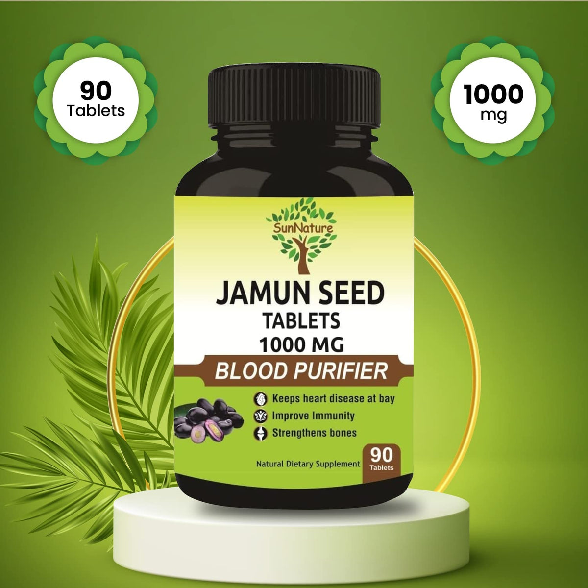 SunNature Jamun Seed Tablets - 90 Tablets - image 5