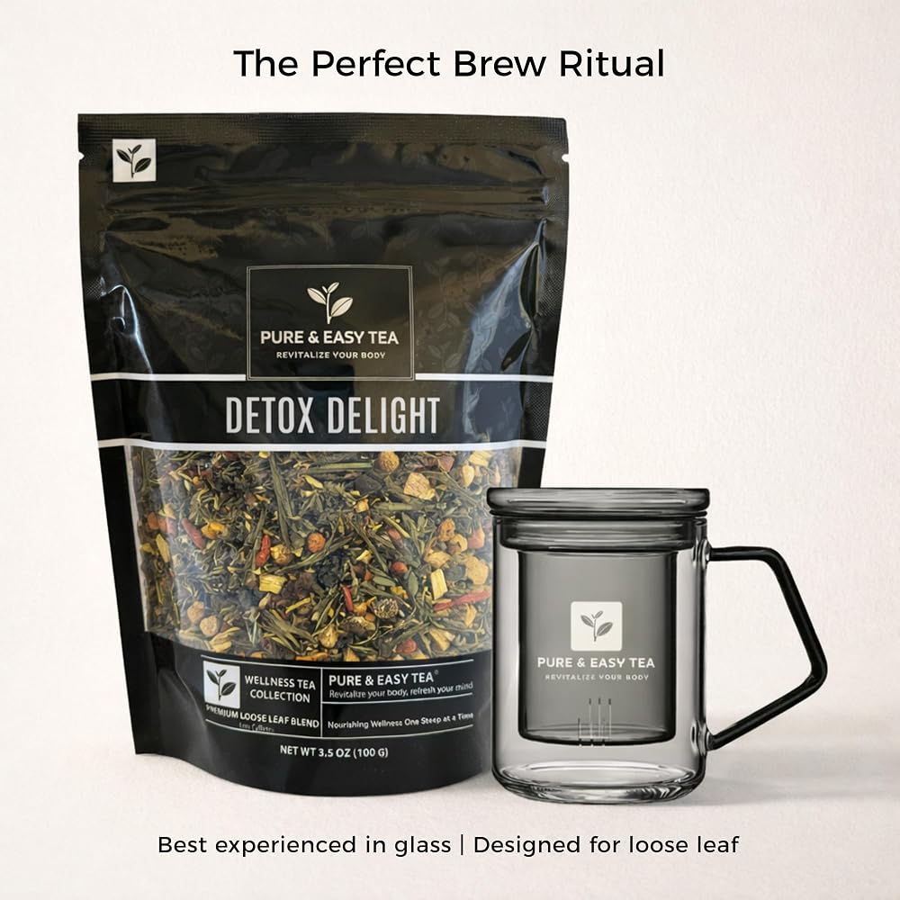 Pure And Easy Tea, Detox Delight Tea for Daily Reset, Whole Leaf - image 7